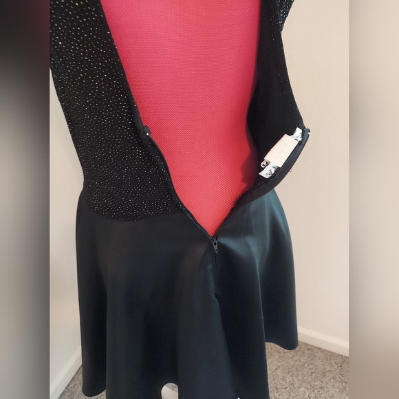 Vintage Roberta High Mock Neck Backless Sparkle Tulle Skirt Dress, Size 9/10 - Picture 10 of 11